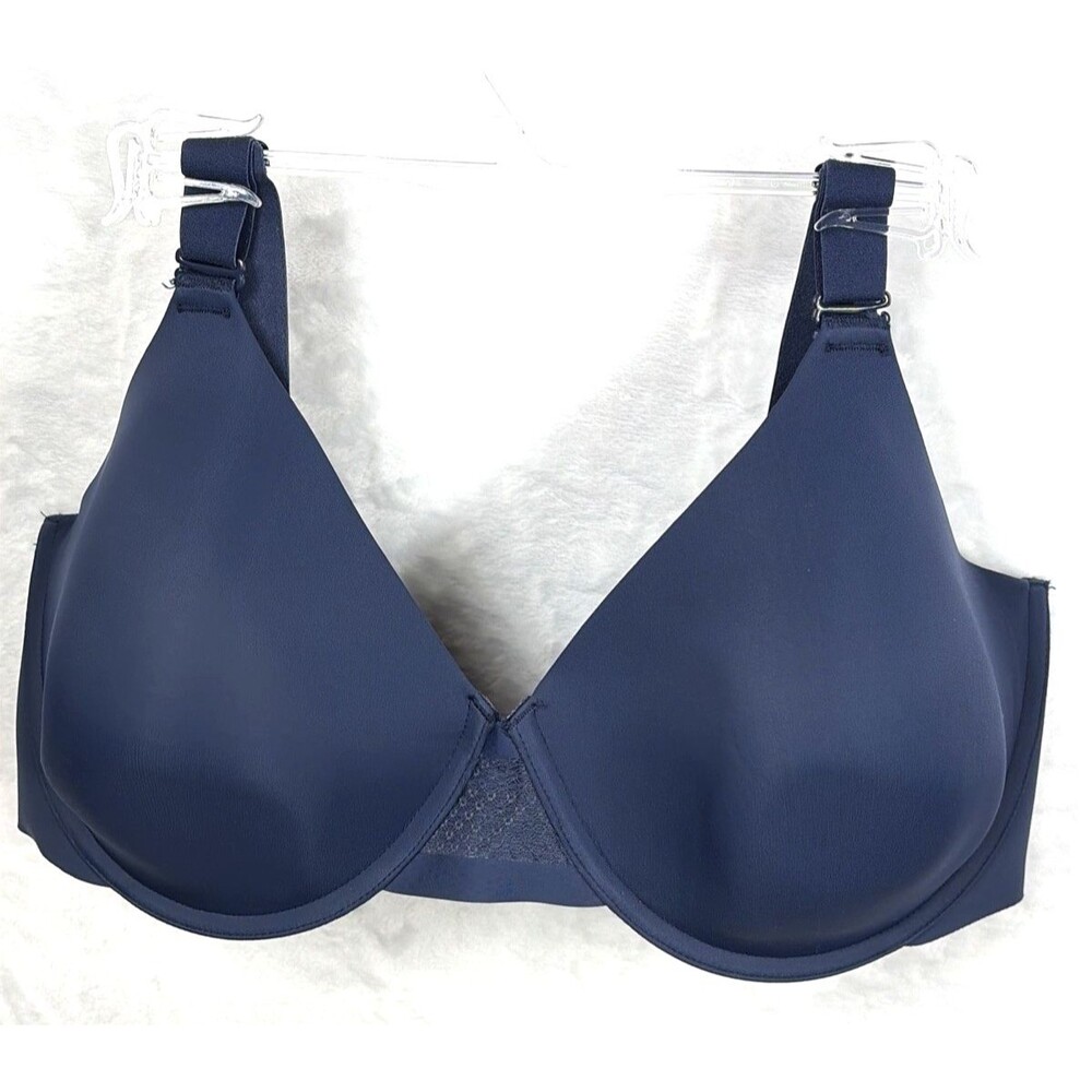 Bali Women's Ultimate Smoothing Lightly Lined Bra Underwire DF4481 Blue Sz 38DD
